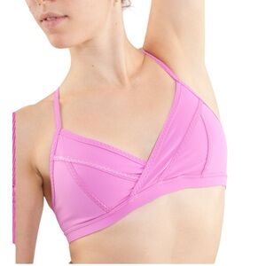 Lululemon Rehearsal Bra Light Support Workout Smoky Rose Pink Size 8 Luxtreme
